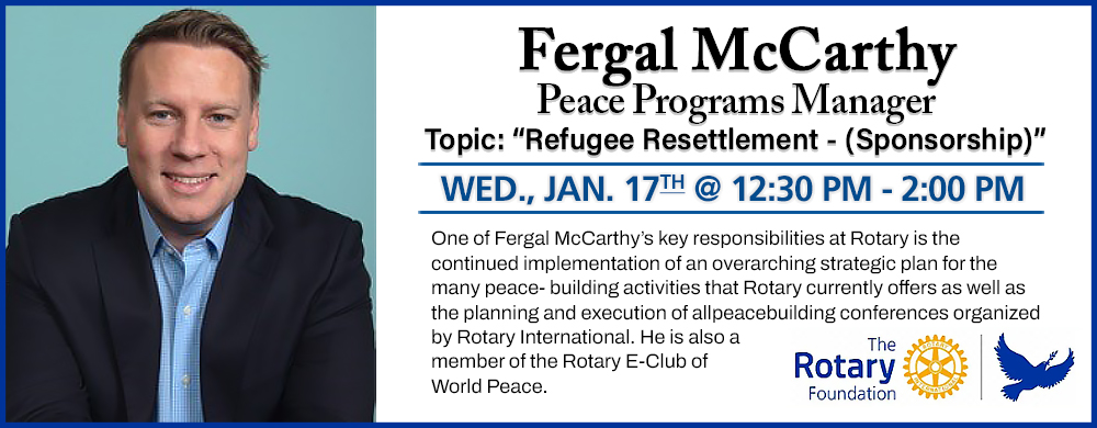 Speaker: Fergal McCarthy - Rotary International, Peace Programs Manager